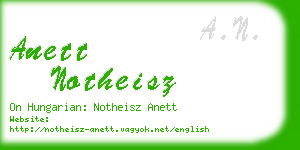 anett notheisz business card